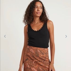 Marine Layer Alix Rib Tank in Black - Medium / Black